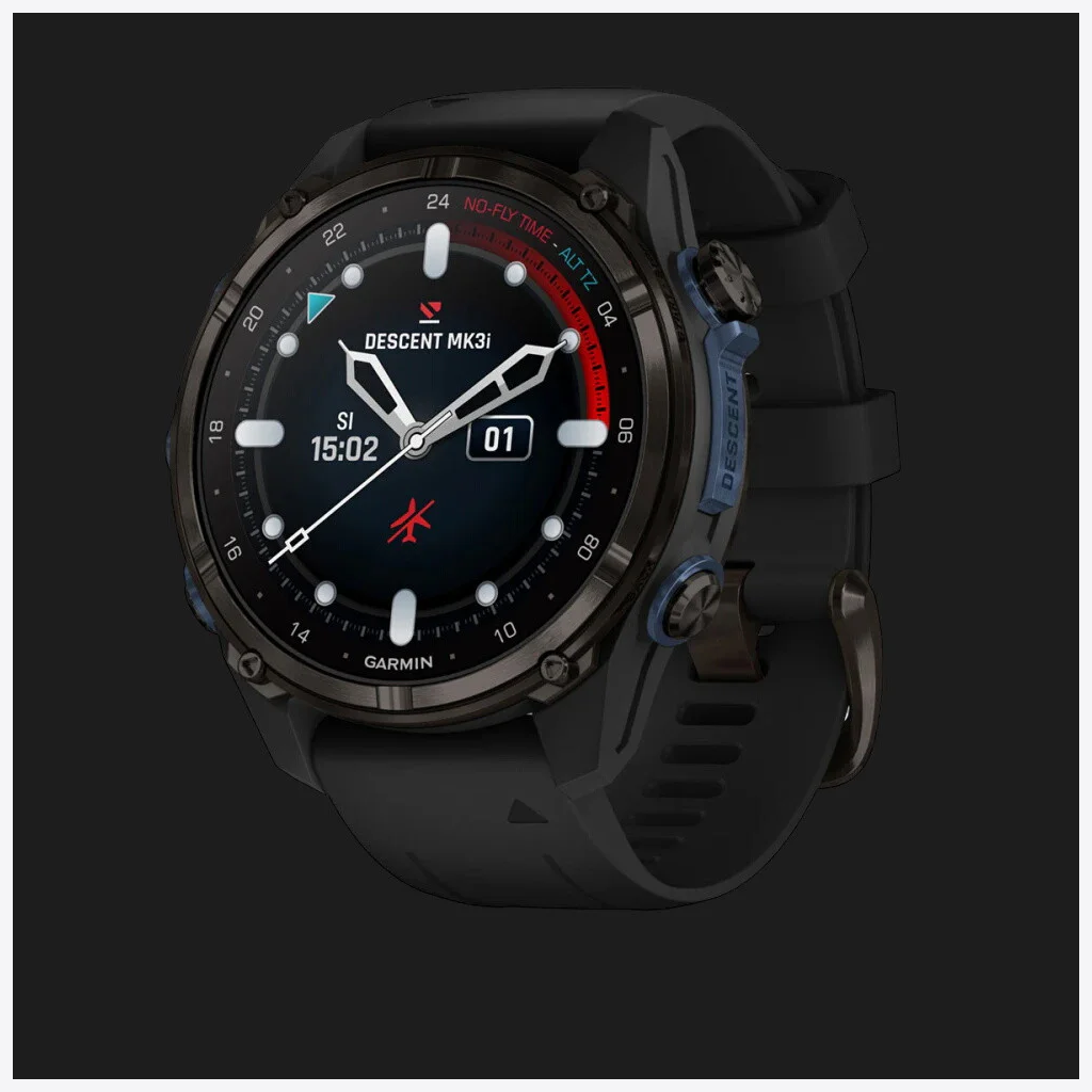 Garmin Descent Mk3i 43mm Carbon Gray DLC Titanium with Black Silicone Band