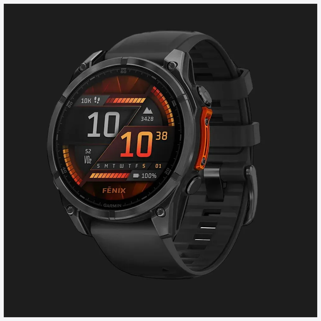 Garmin Fenix 8 47mm AMOLED Slate Gray with Black Silicone Band